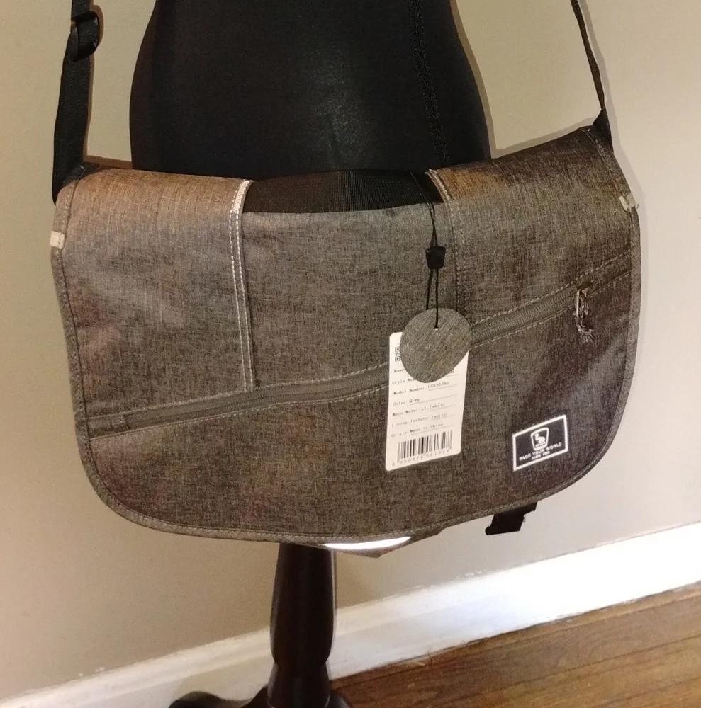 Stylish Gray Messenger Bag